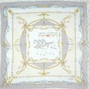 Celine Pastel Equestrian Silk Scarf